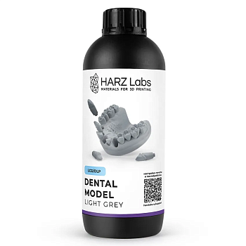 Фотополимер HARZ Labs Dental Model Light Grey, светло серый (500 гр)